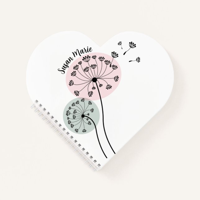 Dandelion Art Spiral Notebook Notizbuch (Vorderseite)