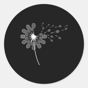 Dandelion Badminton Racket Shirt Badminton Player Runder Aufkleber