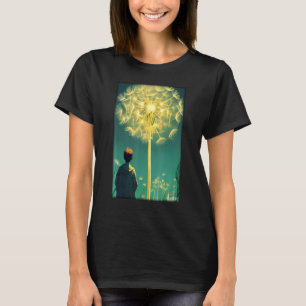 Dandelion Basket Blume Spring Meadow Green T-Shirt