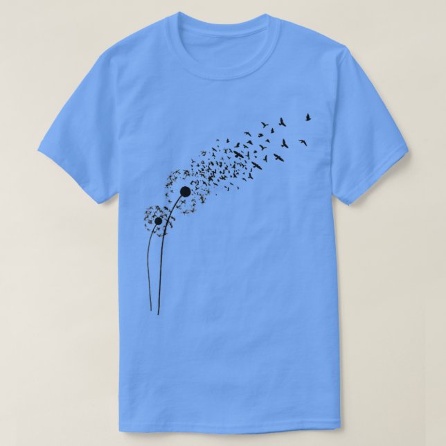 Dandelion Birds Flowers Lover Make A Wish Dandelio T-Shirt (Design vorne)