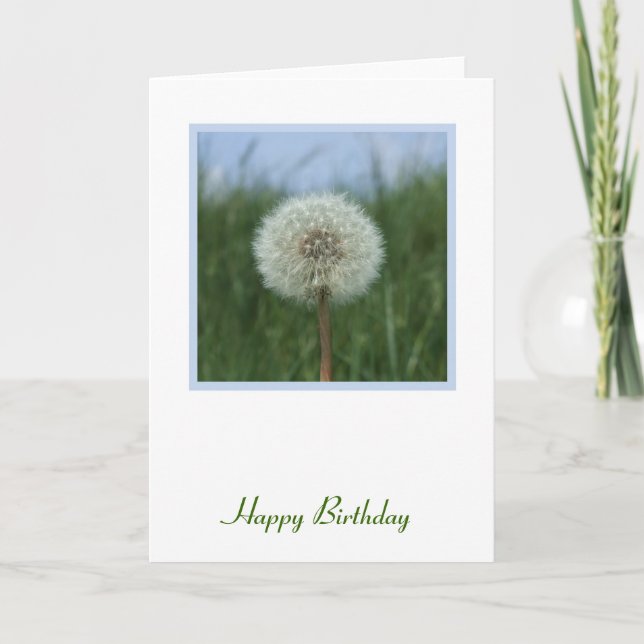 Dandelion Birthday Card Karte (Vorderseite)