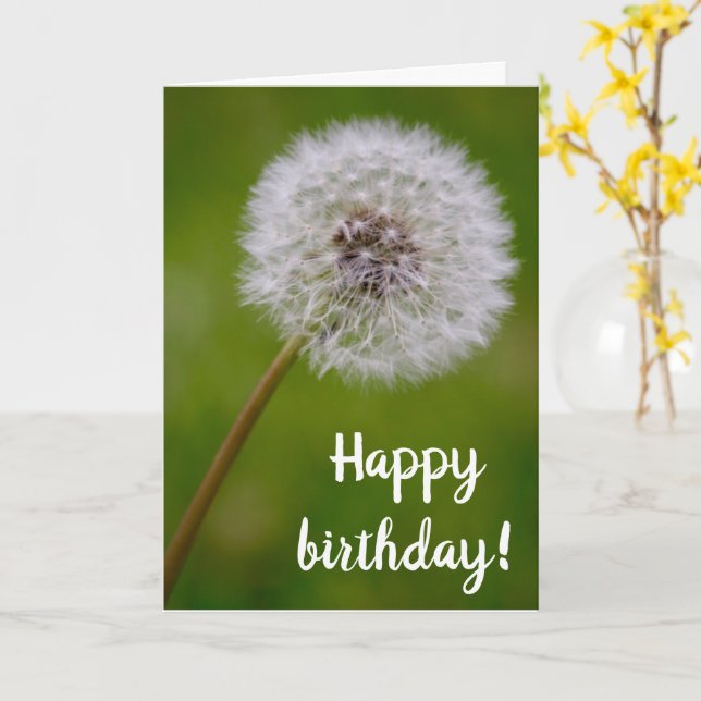 Dandelion Birthday Sessings Card Karte (Gelbe Blume)