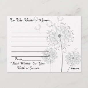 Dandelion Blossoms Vines Best Wish Newweds Postkarte