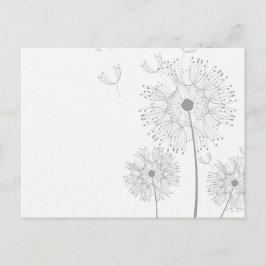 Dandelion Blossoms Vines Best Wish Newweds Postkarte