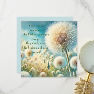 Dandelion Blowball & Zitat Nr. 2 Dankeskarte
