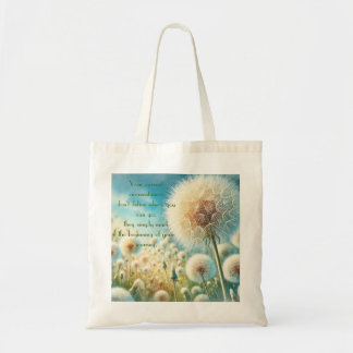 Dandelion Blowball & Zitat Nr. 2 Tragetasche