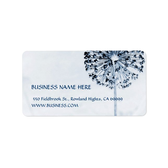 Dandelion Blue Adressaufkleber (Vorne)