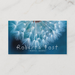 Dandelion Blue Travel Agent Business Card Visitenkarte