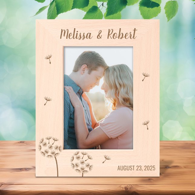 Dandelion Blume Couple Anniversary 12x18 Geätzte Rahmen (Von Creator hochgeladen)