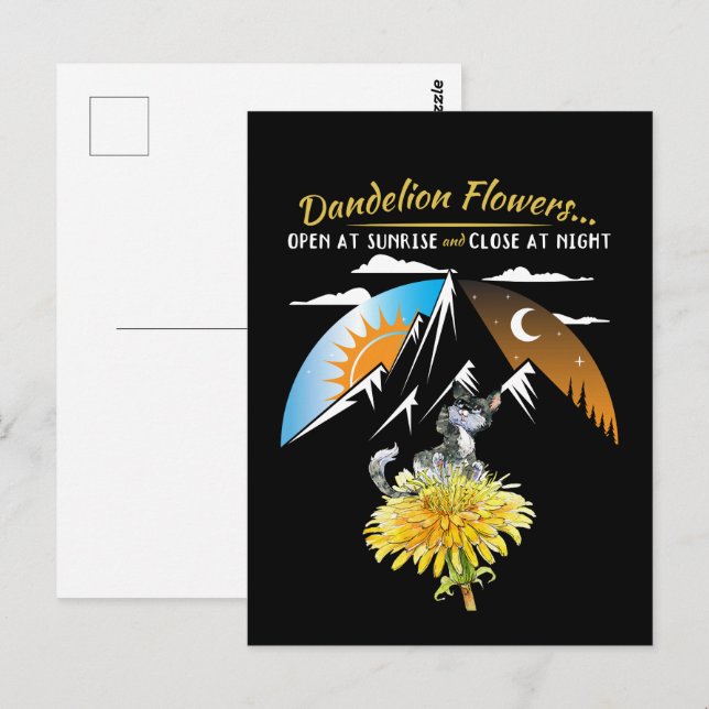 Dandelion Blume Fakten - Natur Lover Postkarte (Vorne/Hinten)