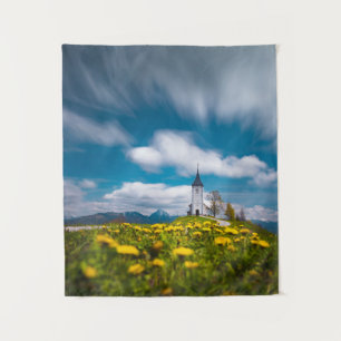 Dandelion-Blume in der Kirche des Primus Jamnik Sl Wandteppich