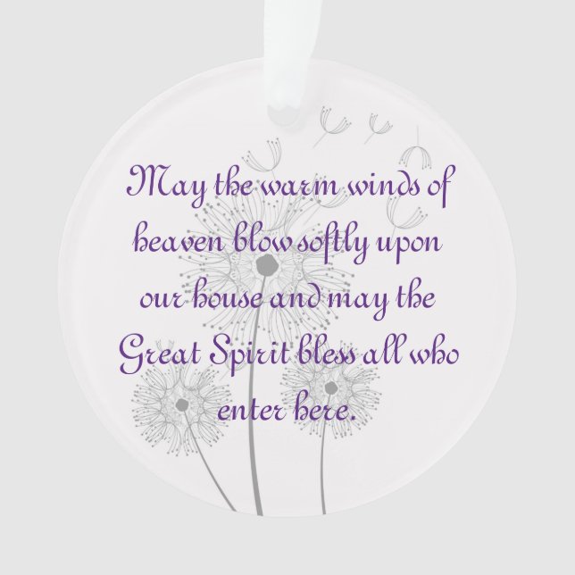 Dandelion Blume Leere diese Zuhause Ornament (Vorderseite)