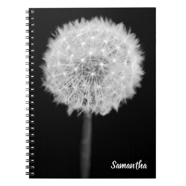 Dandelion Blume Spiralheft Notizblock (Vorderseite)