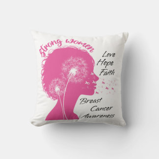 Dandelion Brustkrebs Bewusstsein Pink Ribbon Kissen