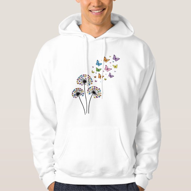 Dandelion butterfly flow hoodie (Vorderseite)
