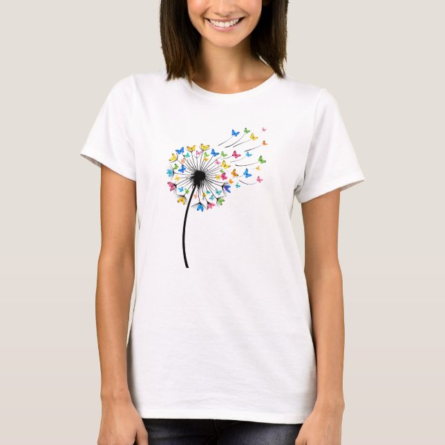 Dandelion butterfly flow T-Shirt (Vorderseite)
