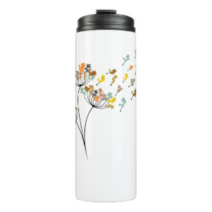Dandelion Cats Blume Farbenfrohe Katze Thermosbecher