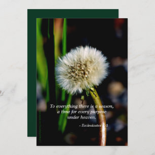 Dandelion Celebration of Life Invitation Scripture Einladung