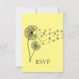 Dandelion Clock Butterfets Personalisierte UAWG RSVP Karte