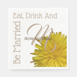 Dandelion Country Wedding Eat Drink Verheiratet se Serviette