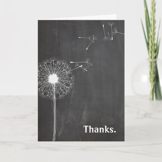 Dandelion Danke an Chalkboard (Vorderseite)