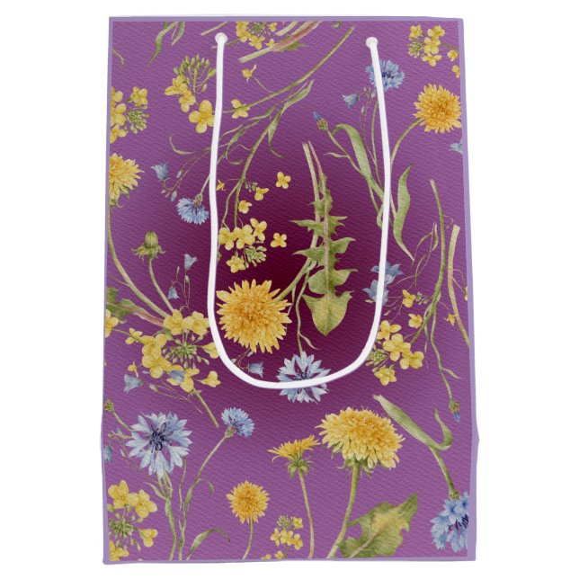Dandelion Delight Gift Bag Mittlere Geschenktüte (Rückseite)