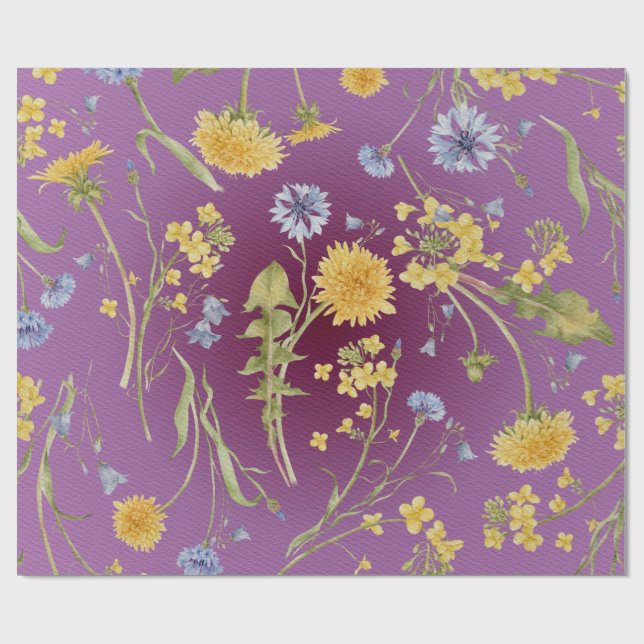 Dandelion Delight Wrapping Paper Geschenkpapier (Flach)