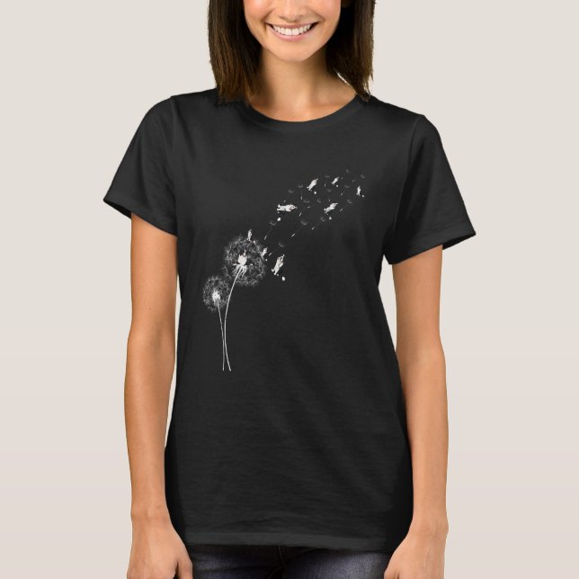 Dandelion Dog Animal Pet Eigentümer Border Collie T-Shirt (Vorderseite)