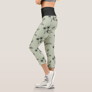 Dandelion Dragonfly Atmen Sie einfach ein Capri Leggings