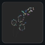 Dandelion Draquelly Flower Floral Draquelly Tree Quadratischer Aufkleber<br><div class="desc">Dandelion Draquelly Flower Floral Draquelly Tree</div>