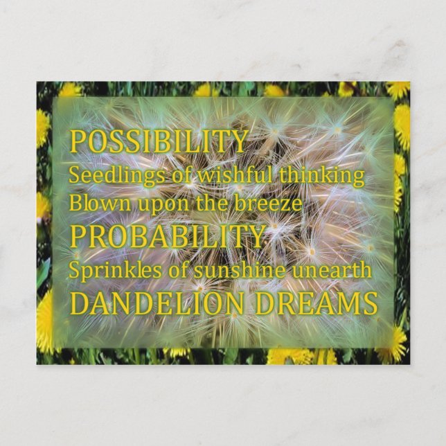 Dandelion Dreams Postkarte (Vorderseite)
