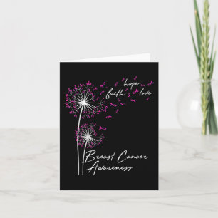 Dandelion Faith Hope Liebe Brustkrebs Bewusstsein Karte