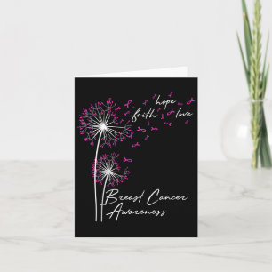 Dandelion Faith Hope Liebe Brustkrebs Bewusstsein Karte