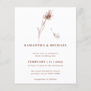 Dandelion Fall Budget Terracotta Indie Botanical Flyer