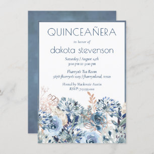 Dandelion Floral Mute Bouquet Quiceanera Einladung