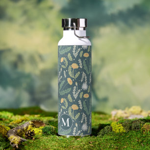 Dandelion Floral Weed Muster Trinkflasche