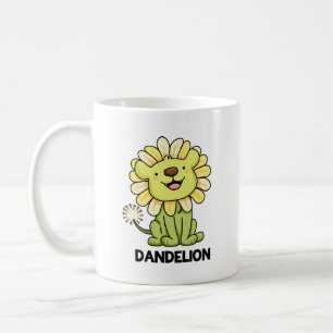Dandelion Funny Lion Pun Kaffeetasse