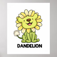 Dandelion Funny Lion Pun