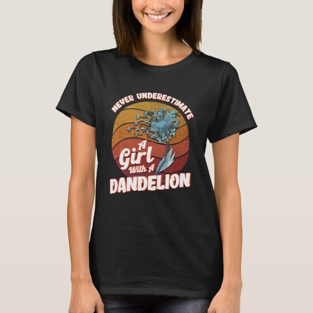 Dandelion Gardener Girl Blume Motif Dandelion Gar T-Shirt (Vorderseite)