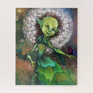 Dandelion Girl and Butterfly Puzzle Malerei