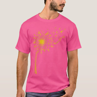 Dandelion Gold Ribbon Kindheit Krebs Bewusstsein S T-Shirt