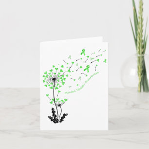 Dandelion Heart Green Ribbon Mental Health Awarene Karte