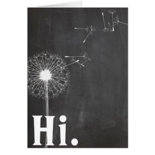 Dandelion HI auf Chalkboard