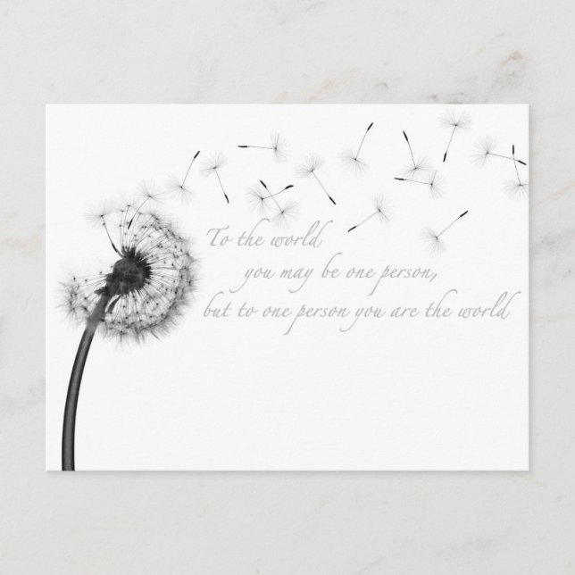 Dandelion Inspiration Postcard Postkarte (Vorderseite)