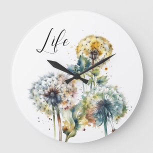 Dandelion Life Große Wanduhr