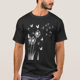 Dandelion Meadow mit Schmetterlingen für Lüster T-Shirt