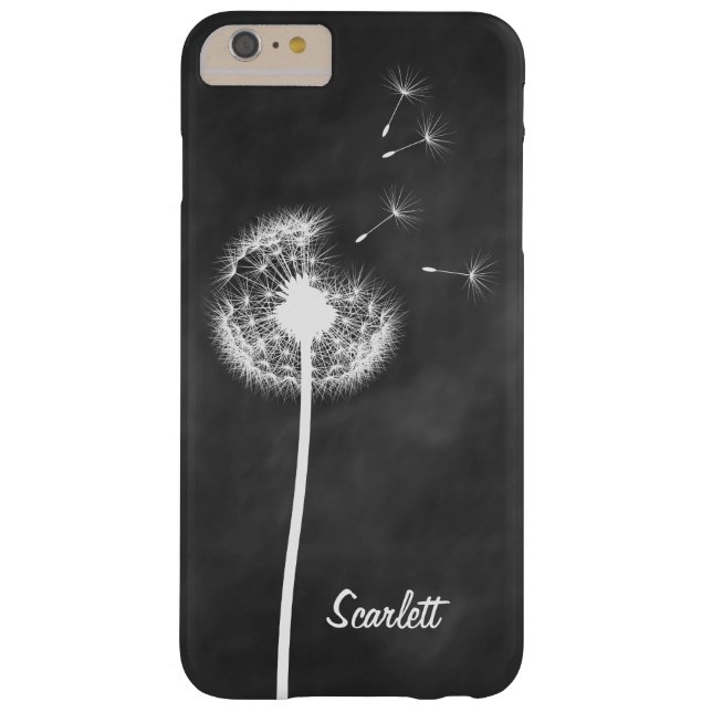 Dandelion Monogram Chalkboard iPhone 6/6 Plus Case-Mate iPhone Hülle (Rückseite)