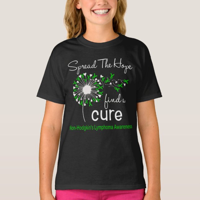 Dandelion Non-Hodgkin's Lymphoma Awareness T-Shirt (Vorderseite)