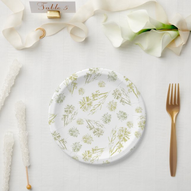 Dandelion Pappteller (Hochzeit)