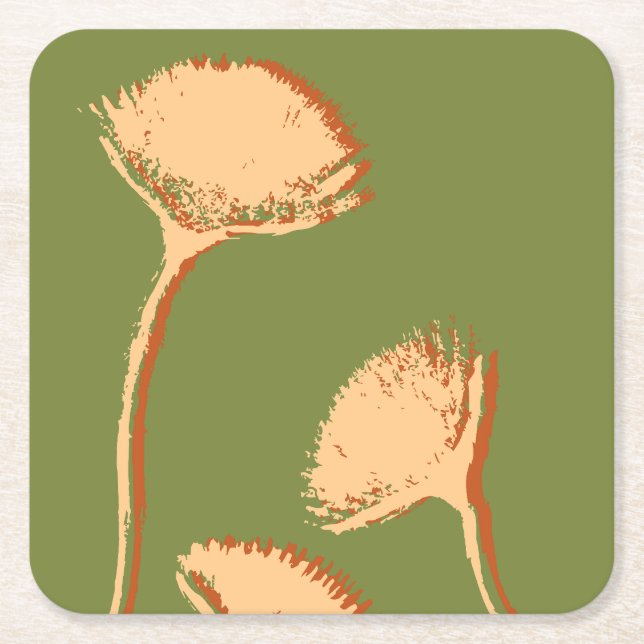 Dandelion Pop Rechteckiger Pappuntersetzer (Vorderseite)